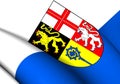 Flag of Saarpfalz-Kreis, Germany. Royalty Free Stock Photo
