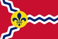 Flag of Saint Louis state Missouri. United States of America