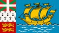 Flag of Saint Pierre and Miquelon. Collectivity of Saint-Pierre and Miquelon Royalty Free Stock Photo