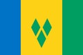 Flag of Saint Vincent and the Grenadines vector illustration