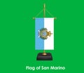 Flag Of San Marino, San Marino flag, National flag of San Marino. table flag of San Marino