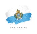 Flag of San Marino. Vector illustration on a white background