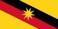 Flag of Sarawak state and federal territory of Malaysia.