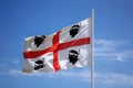 The flag of Sardinia - La bandiera sarda -The Flag of the four M Royalty Free Stock Photo