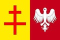 Flag of Sarreguemines in Moselle of Grand Est is a French administrative region of France