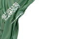 Flag of Saudi Arabia in the corner on white background. 3D rendering. Isolated Royalty Free Stock Photo