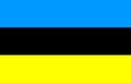 flag of Scandinavian Estonian Swedes. flag representing ethnic group or culture, regional authorities. no flagpole. Plane layout,