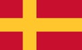 flag of Scandinavian Finland Swedes. flag representing ethnic group or culture, regional authorities. no flagpole. Plane layout,