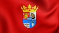 Flag of the Segovia Province, Spain. Royalty Free Stock Photo
