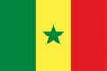 Flag of Senegal. Senegal flag on fabric surface. African country