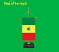 Flag Of Senegal, Senegal flag, National flag of Senegal. table flag of Senegal