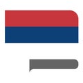 Flag horizontal shape, pointer for world map Royalty Free Stock Photo