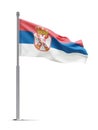 Flag of Serbia isolated on white background Royalty Free Stock Photo