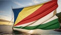 Flag of the Seychelles - Indian Ocean Royalty Free Stock Photo