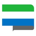Flag horizontal shape, pointer for world map Royalty Free Stock Photo
