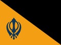 Glossy glass Flag of Sikh people