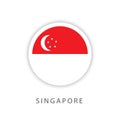 Singapore Button Flag Vector Template Design Illustrator Royalty Free Stock Photo