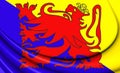 Flag of Sint-Truiden Limburg, Belgium. 3D Illustration