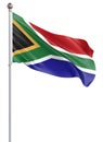 Flag of South Africa blowing in the wind. Background texture. 3d rendering; waving flag. Ã¢â¬â Illustration