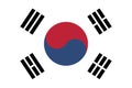 Falg of south korea vector in original color