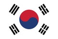 Flag of South Korea vector illustration