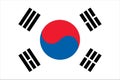 Flag of South Korean Royalty Free Stock Photo