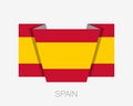 Flag of Spain without Coat of Arms. Flat Icon Waving Flag with C