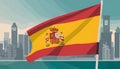 Flag of Spain Royalty Free Stock Photo