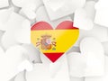 Flag of spain, heart shaped stickers