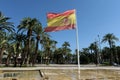 Flag of Spain at the Paseo de la EstaciÃÂ³n in the city of Elche