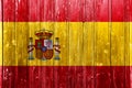 Flag of Spain on a textured background. conceptual collage