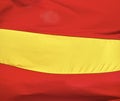 Flag of Spain waving on a white background Royalty Free Stock Photo