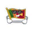 Flag Sri Lanka Cartoon With In Super Cool Character