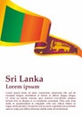 Flag of Sri Lanka, Democratic Socialist Republic of Sri Lanka. Template for award design, an official document with the flag of Sr