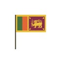 Flag of Sri Lanka flat icon, vector illustration