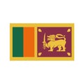 Flag of Sri Lanka flat icon, vector illustration