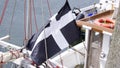 The Flag of St Piran, Cornwall, UK