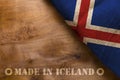 Flag and stamp made in Iceland