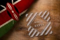 Flag and stamp made in Kenya