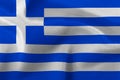 Flag of the state of Greece close-up