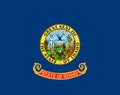 Flag of the state of Idaho. United States of America
