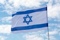 Flag of State of Israel, white-blue with Star of David, Magen Da