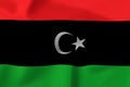 Flag of the state of Libya close-up Royalty Free Stock Photo
