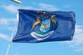 The flag of the state of Michigan Royalty Free Stock Photo