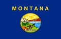 Glossy glass flag of Montana