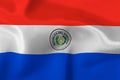 Flag of the state of Paraguay close-up