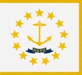 Flag the State of Rhode Island, United States, USA. State of Rhode Island and Providence Plantations