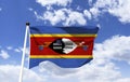 Flag of Swaziland, country of Southern Africa