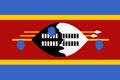 Flag of Swaziland. Official colors. Flat vector illustration