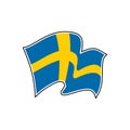 Sweden vector flag. Official flag of Sweden. Stockholm Royalty Free Stock Photo